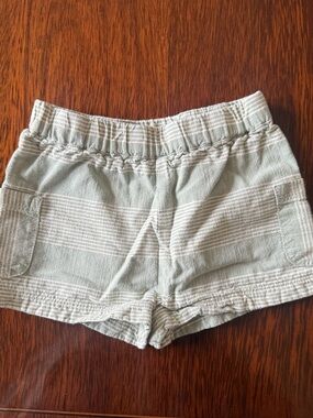 Pehr Kids Sage Green Stripe Pull-On Shorts